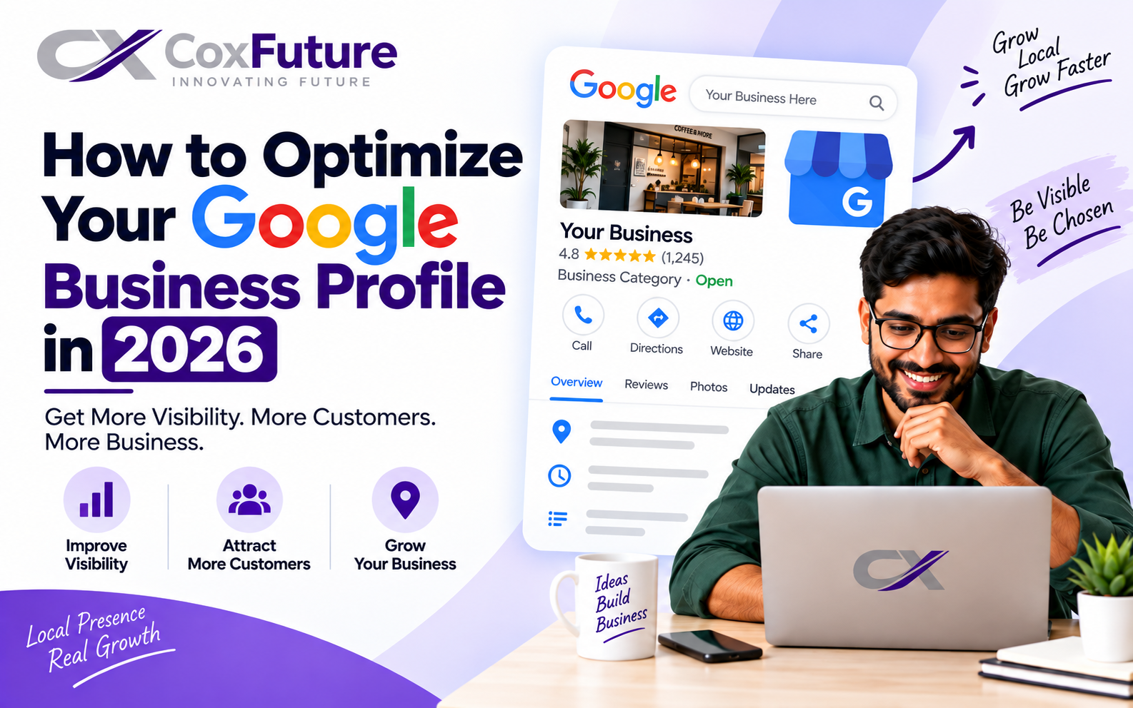 Google Business Profile optimization on a smartphone
